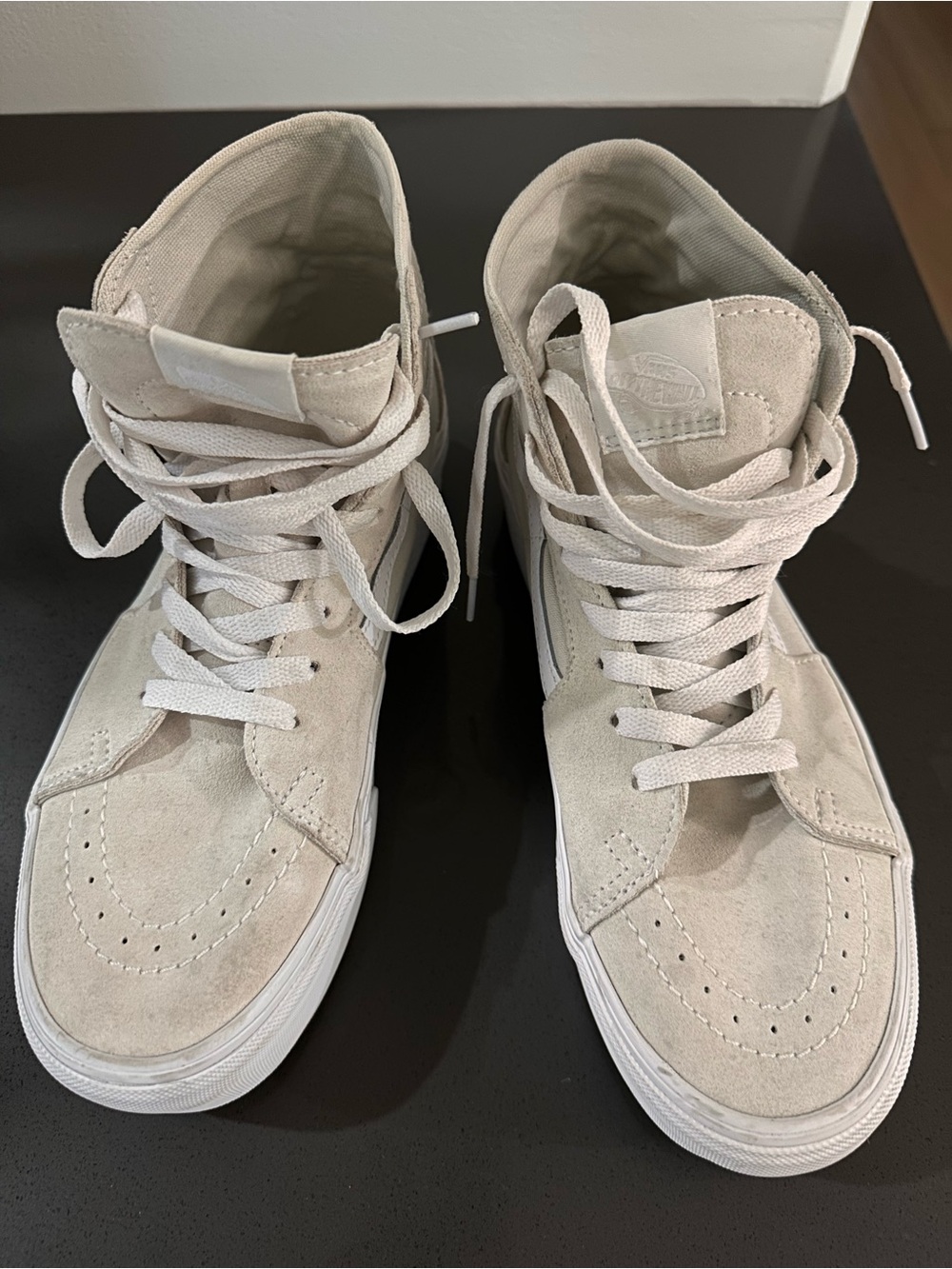 Vans Light Beige High-Top Suede Women’s Sneakers